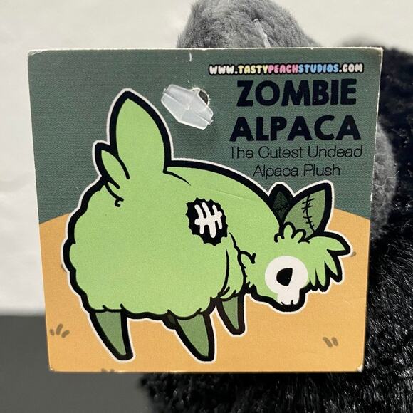 New Original Tasty Peach Studios Black Zombie Alpaca Plush 5/2014 Batch 01 of 01 - Picture 6 of 9